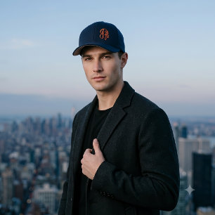Cuctom Elegant Preppy Script Monogram JR Wool Embroidered Baseball Cap