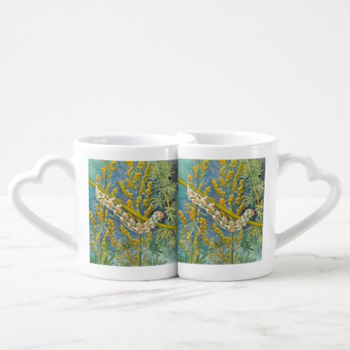 Cucullia Absinthii Wormwood Caterpillar  Coffee Mug Set