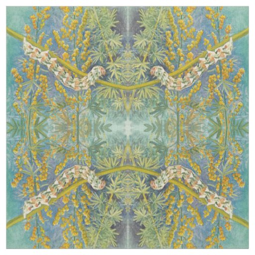 Cucullia Absinthii Wormwood Caterpillar  Fabric