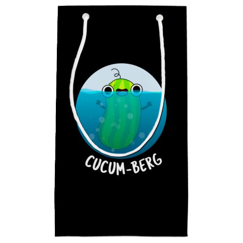Cucum_berg Funny Cucumber Pun Dark BG Small Gift Bag