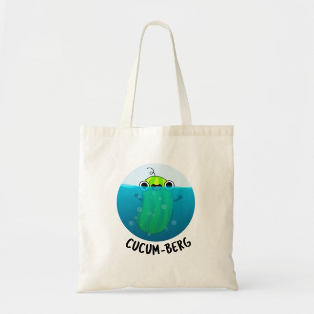 Cucum-berg Funny Cucumber Pun  Tote Bag (Front)