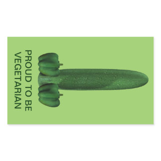 Cucumber And Peppers Rectangular Sticker