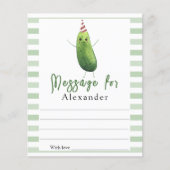 cucumber big dill Time Capsule Message (Front)