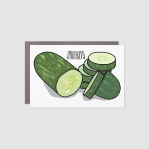 Cucumber cartoon illustration car magnet