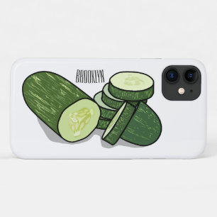 Cucumber cartoon illustration iPhone 11 case