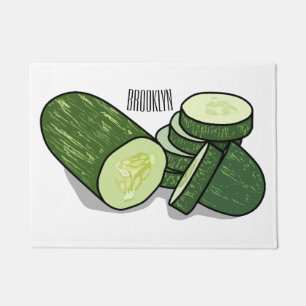 Cucumber cartoon illustration  doormat