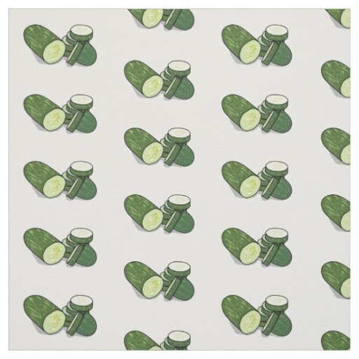 Cucumber cartoon illustration fabric