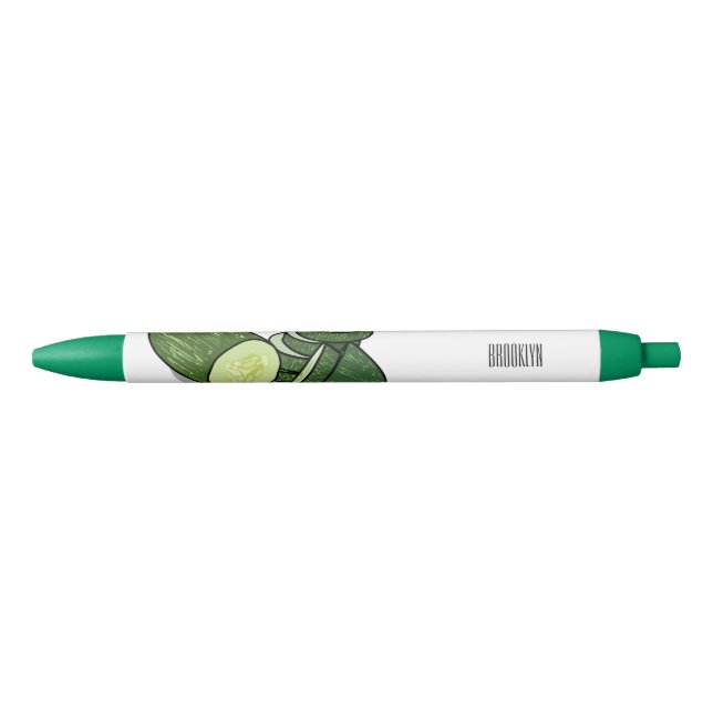 Cucumber cartoon illustration  pen (Front)