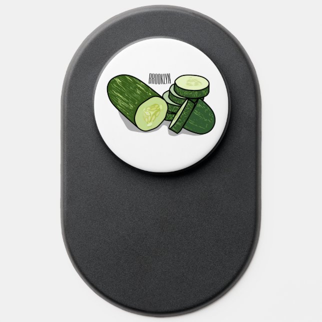 Cucumber cartoon illustration  PopSocket (Popsocket)