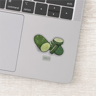 Cucumber cartoon illustration sticker