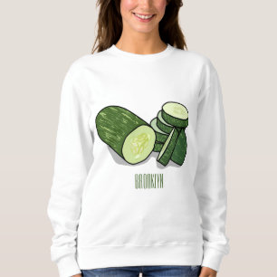 Cucumber cartoon illustration sweatshirt