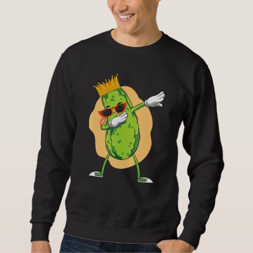 Cucumber Cool Sunglasses Vegetable Dabbing Pickle Sweatshirt