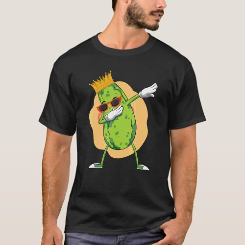 Cucumber Cool Sunglasses Vegetable Dabbing Pickle T_Shirt