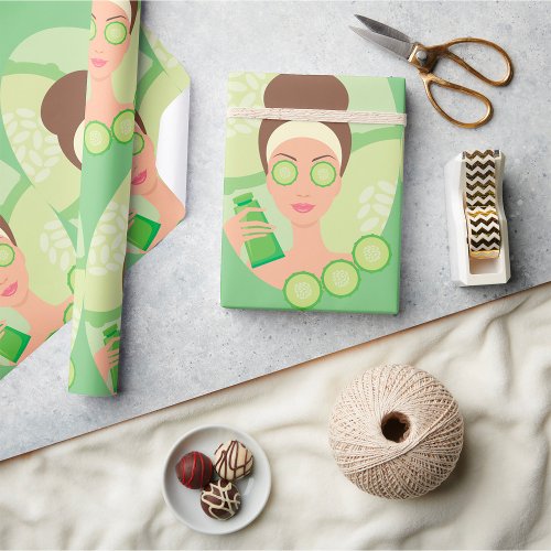 Cucumber Facial Wrapping Paper