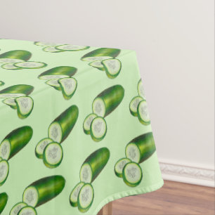 Cucumber Fresh Green Summer Vegetable Veggie Veg Tablecloth
