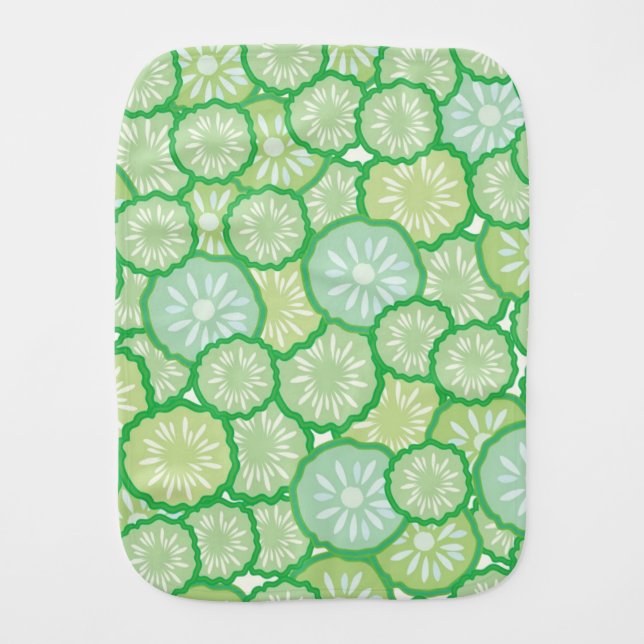 Cucumber funny pattern burp cloth (Front)