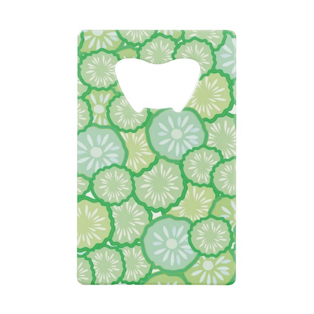 Cucumber funny pattern credit card bottle opener (Front)
