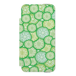 Cucumber funny pattern wallet case for iPhone SE/5/5s