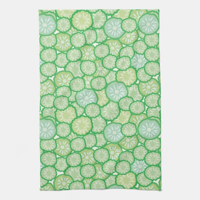 Cucumber funny pattern kitchen towel (Vertical)