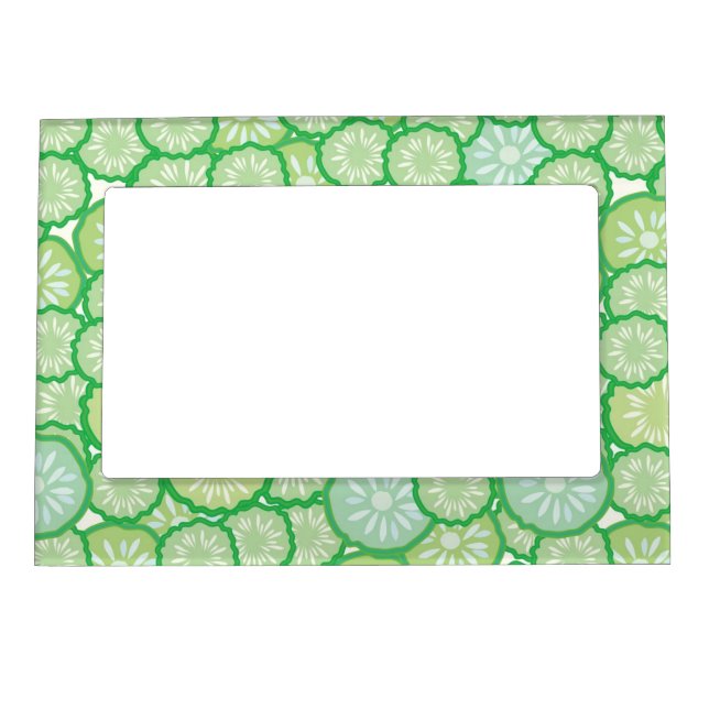 Cucumber funny pattern magnetic photo frame (Front)