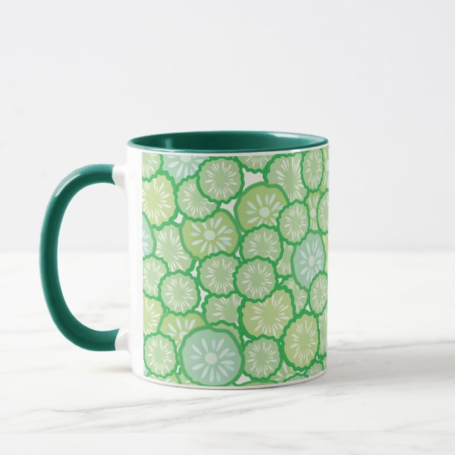 Cucumber funny pattern mug (Left)