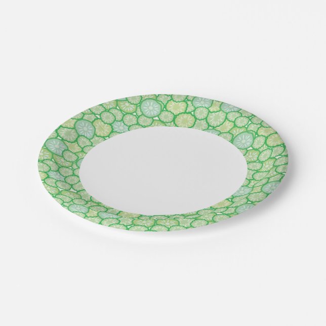 Cucumber funny pattern paper plates (Angled)