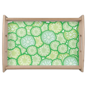 Cucumber funny pattern serving tray