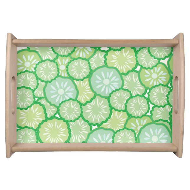 Cucumber funny pattern serving tray (Front)