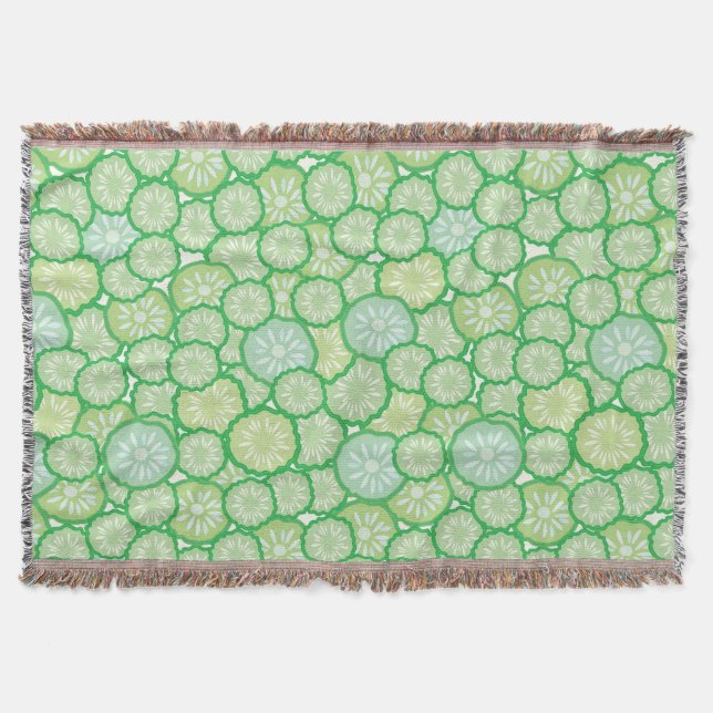 Cucumber funny pattern throw blanket (Front)