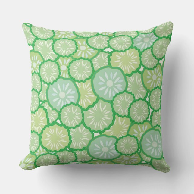 Cucumber funny pattern throw pillow (Front)