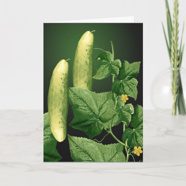 Cucumber Garden Greeting Card 2 (Front)