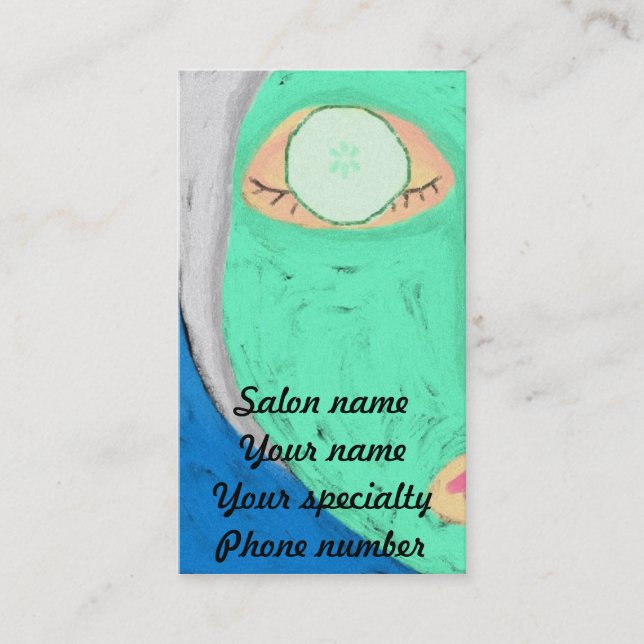 Cucumber Mask Business Card (Front)