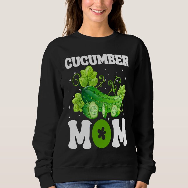 Cucumber Mom Vegetable Mothers' Day Gardener Sweatshirt (Front)