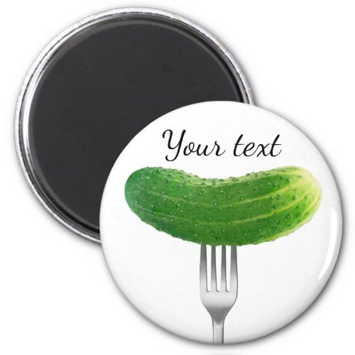 Cucumber on a fork magnet