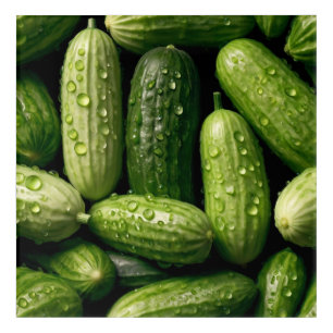 Cucumber Pattern Acrylic Print