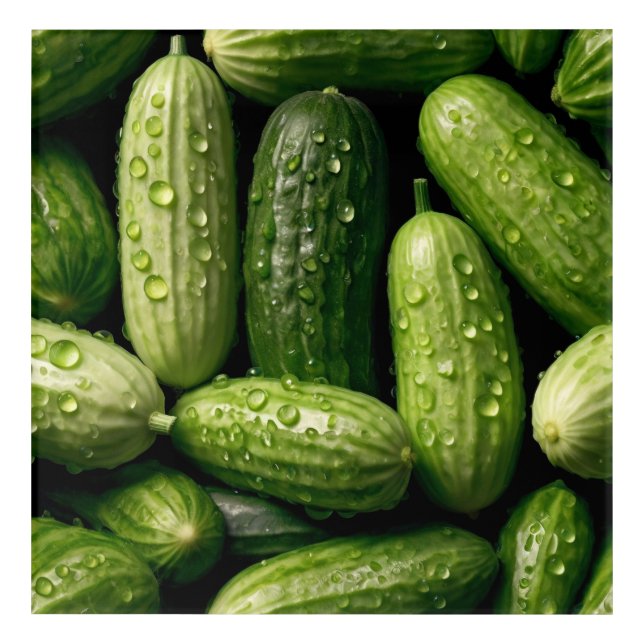 Cucumber Pattern Acrylic Print (Front)
