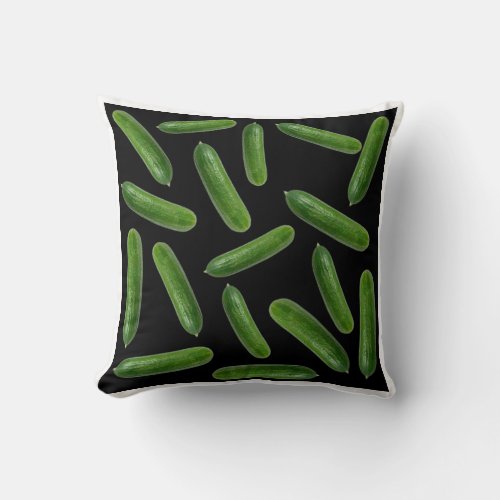 Cucumber pattern throw pillow
