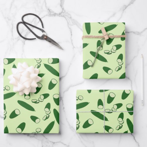 Cucumber Pattern  Wrapping Paper Sheets