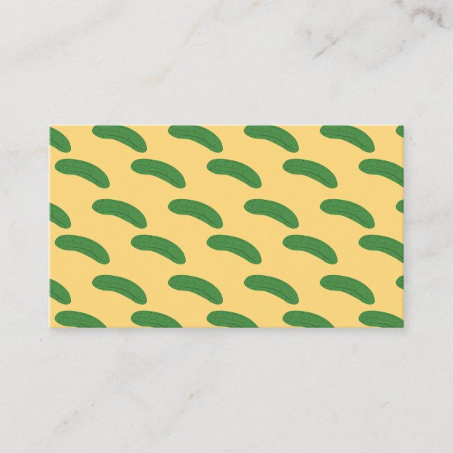Cucumber Pickles Vegetable Lover Food Humor Business Card (Front)