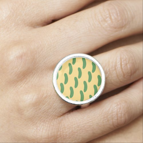 Cucumber Pickles Vegetable Lover Food Humor Ring