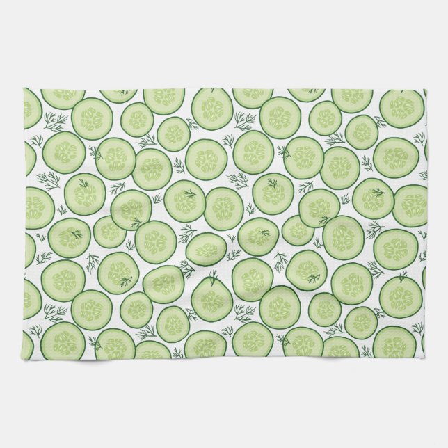 Cucumber Salad Kitchen Towel (Horizontal)