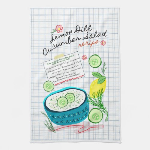 Cucumber Salad  Recipe Kitchen Towel