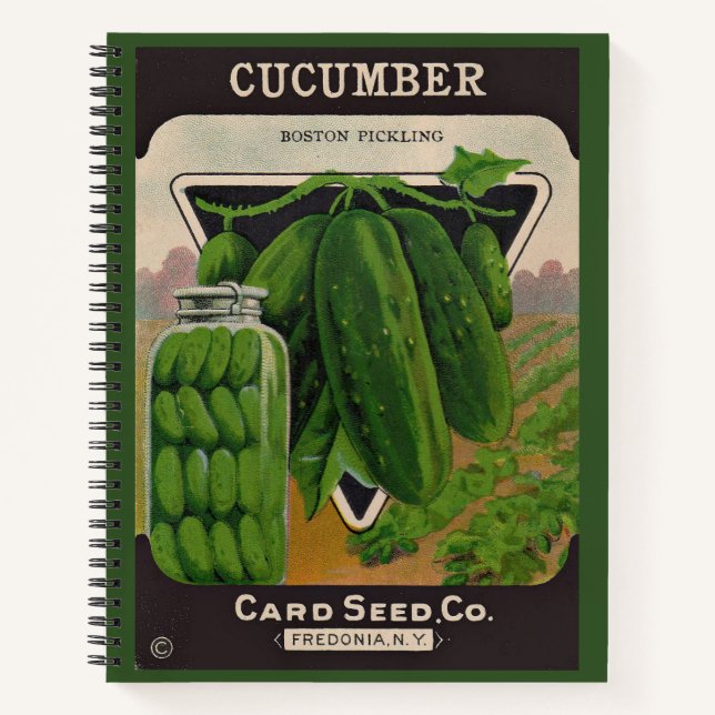 cucumber seed envelope cover notebook (Front)