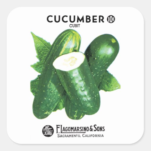 Cucumber Seed Packet Label