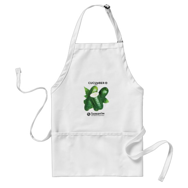 Cucumber Seed Packet Label Adult Apron (Front)