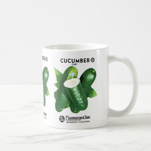 Cucumber Seed Packet Label Coffee Mug
