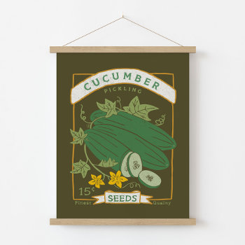 Cucumber Seed Packet (rustic Green) Poster by Low_Star_Studio at Zazzle