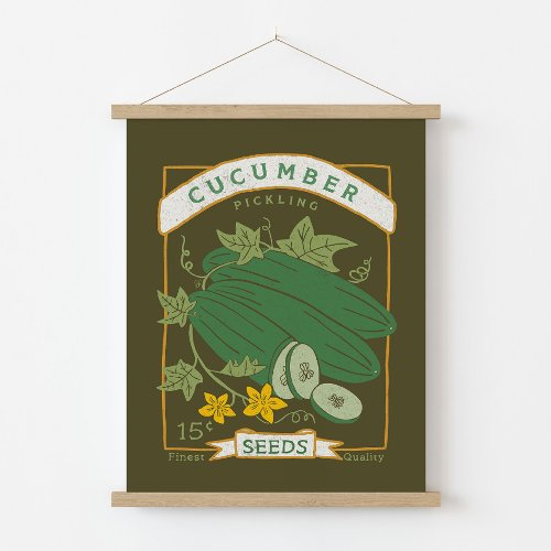 Cucumber Seed Packet Rustic Green Poster