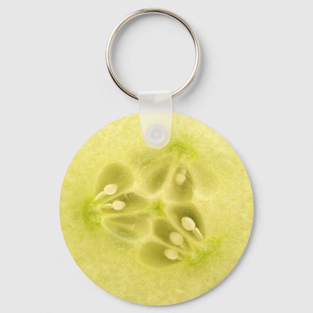 Cucumber slice keychain (Front)