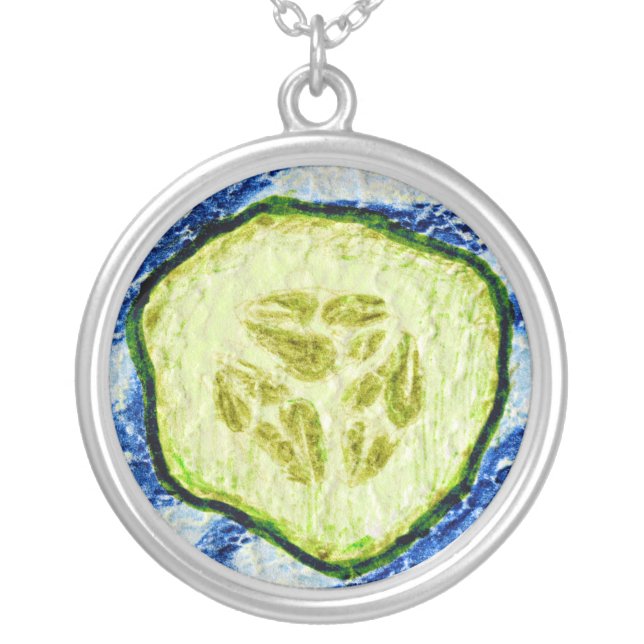 Cucumber Slice Necklace (Front)